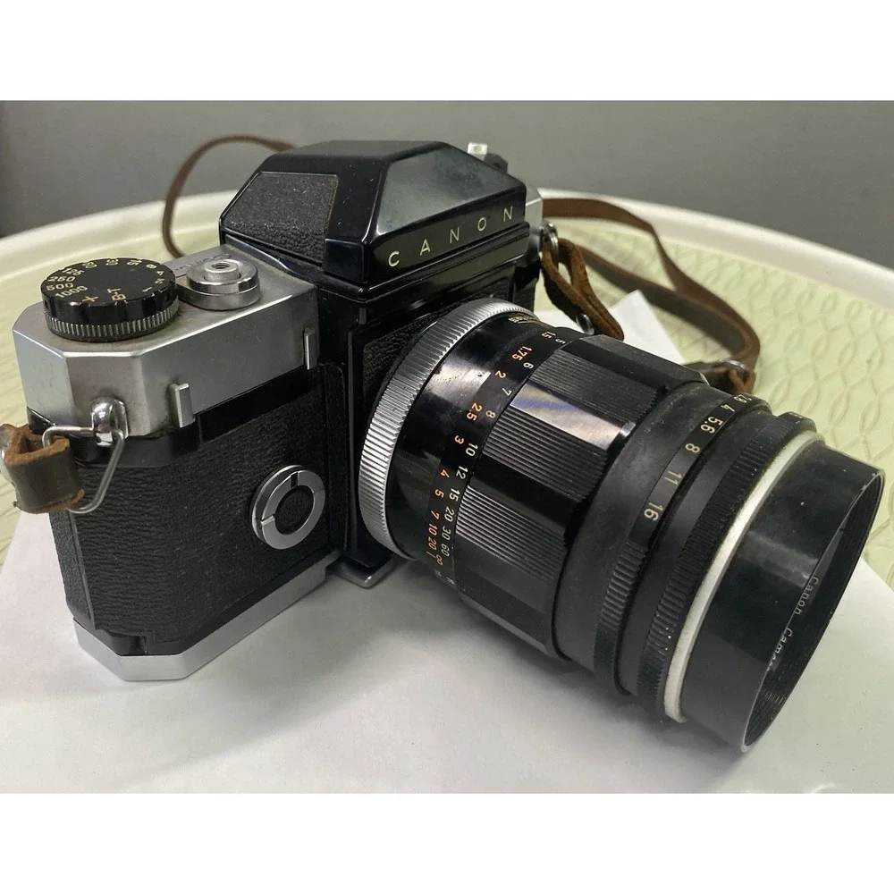 Canon Canonflex 1959 One Of 1st 35mm SLR Camera W/Super Catomatic 100mm Lens